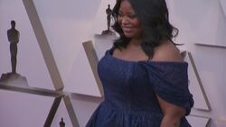 Stephan James, Linda Cardellini, Octavia Spencer, Richard E. Harris, Regina King, Mark Ronson, Melissa McCarthy and Gemma Chan pose on Oscars carpet Instructional Video