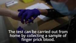 An antibody test for the detection of Covid-19 is performed News Clip