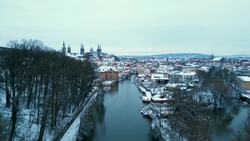 Capturing Bamberg: Drone Views of Bavaria's Historical Tapestry Stock Footage