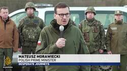 Hundreds of migrants and refugees camped at Belarus-Poland border News Clip