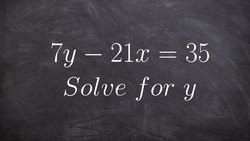 Solving an equation to put in slope intercept form Instructional Video