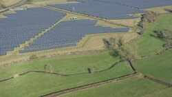 Aerial shots of a Wiltshire solar farm News Clip