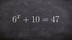 Solving an exponential equation by using change of base for logarithms Instructional Video