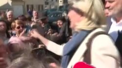 CLEAN : French elections: Le Pen campaigns in Eure-et-Loir region News Clip