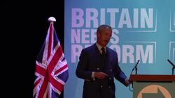 Nigel Farage holds a town hall-style event in Clacton full News Clip