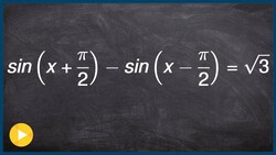 How to solve a trigonometric equation using sum and difference identities Instructional Video