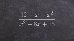 Simplify a rational expression Instructional Video