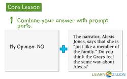 Writing a Strong Response: Combining Prompt, Answer, and Evidence Instructional Video