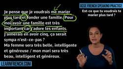 GCSE French Speaking: Would you like to get married later on? Instructional Video
