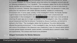 Fired Christian professor was previously investigated for inappropriate behaviour News Clip