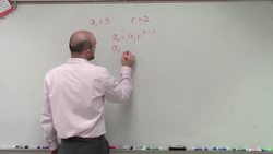Given the first term and ratio find the first four terms of a geometric sequence Instructional Video