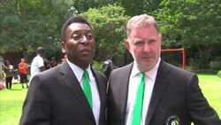 Pele visits Downing Street interview News Clip