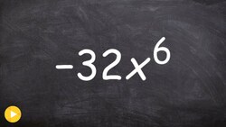 How to apply prime factorization to a polynomial number and variable, -32x^6 Instructional Video