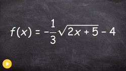 Determine the domain of a square root function Instructional Video