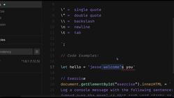 JavaScript Mastery from Zero to Hero - Prepare for Coding Interviews - Escape Sequences in JavaScript Instructional Video