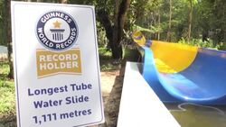 CLEAN : Slip slidin away: Record breaking Malaysian water chute unveiled News Clip