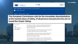 Ocean Viking: Brussels demands 'immediate disembarkation' of migrant rescue ship News Clip
