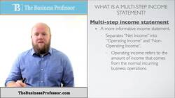Introduction to Multi-Step Income Statement in Accounting Instructional Video