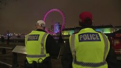 Police on patrol dispersing groups on New Year's Eve News Clip