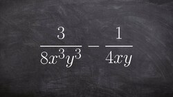 Learn the basics for subtracting two rational expression by finding the LCM Instructional Video