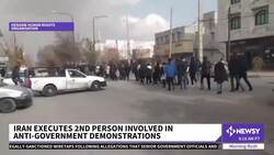 Iran Publicly Hangs Man From Crane Amid Protests News Clip