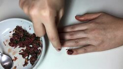 Korean traditional Nail Art Stock Footage