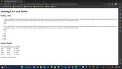 The Art of Doing - Web Development for Beginners - Styling Lists and Tables Instructional Video
