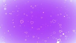 Animation romantic purple hearts on shiny background Stock Footage
