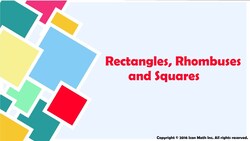 Rectangles, Rhombuses and Squares Instructional Video