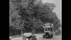 Travelling shots through Berlin, 1920s Stock Footage