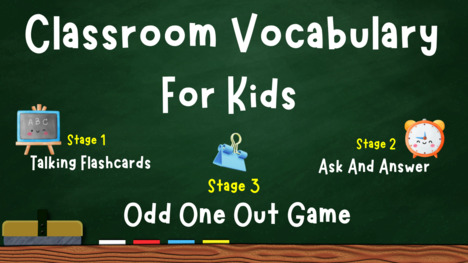 Classroom Vocabulary | Ask And Answer | Odd One Out Game | 4K
