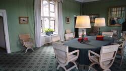 England, Leeds Castle - Seminar room Stock Footage