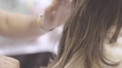 Hair Cut in Barber shop Stock Footage