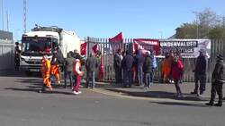 Scene from the bin strike in Tyseley, Birmingham as 17,000 tonnes of waste remains uncollected News Clip