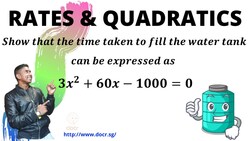 A question on Rates and Quadratics! Instructional Video