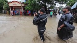 CLEAN : Homes and businesses submerged in flooding in northern Honduras News Clip