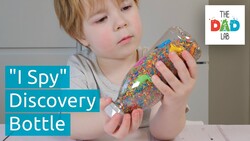 Toddler I-Spy Bottle with Animals and Rainbow Rice Instructional Video