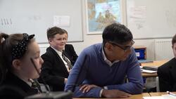 Rishi Sunak gets blanked when asking students in Grimsby if they are 'excited about the exam' News Clip