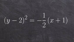 How to find the find the focus and directrix from a sideways parabola with fractions Instructional Video