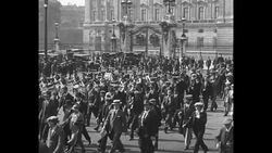 Royal Sussex Regiment in once-a-year replacement of Foot Guards at Buckingham Palace in London News Clip