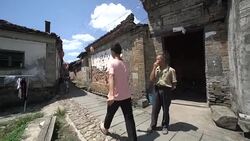 Buildings and lifestyles in Yiqian Old town, Guangchang County Stock Footage