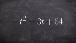 Factoring a trinomial when a is a negative 1 Instructional Video