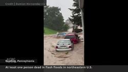 U.S. northeast hit with once-in-1,000-year torrential rainfall, flash floods News Clip