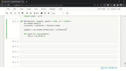 Deep Learning - Deep Neural Network for Beginners Using Python - Training (NN Implementation) Instructional Video