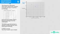 GCSE Secondary Maths Age 13-17 - Probability & Statistics: Frequency Table - Explained Instructional Video