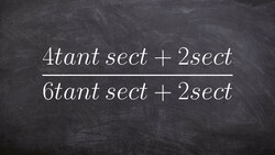 Simplify a rational trigonometric expression by factoring out the GCF Instructional Video