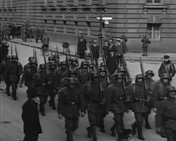 Uprising in Germany after WW1. Spartacus League and Bavarian Soviet Republic, 1919 Stock Footage
