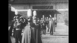 Japanese Emperor on Horseback Stock Footage