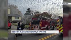 1 taken to Bridgeport Hospital's burn unit following Norwalk car fire News Clip
