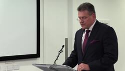 Maros Sefcovic press conference following fourth round of Brexit talks News Clip